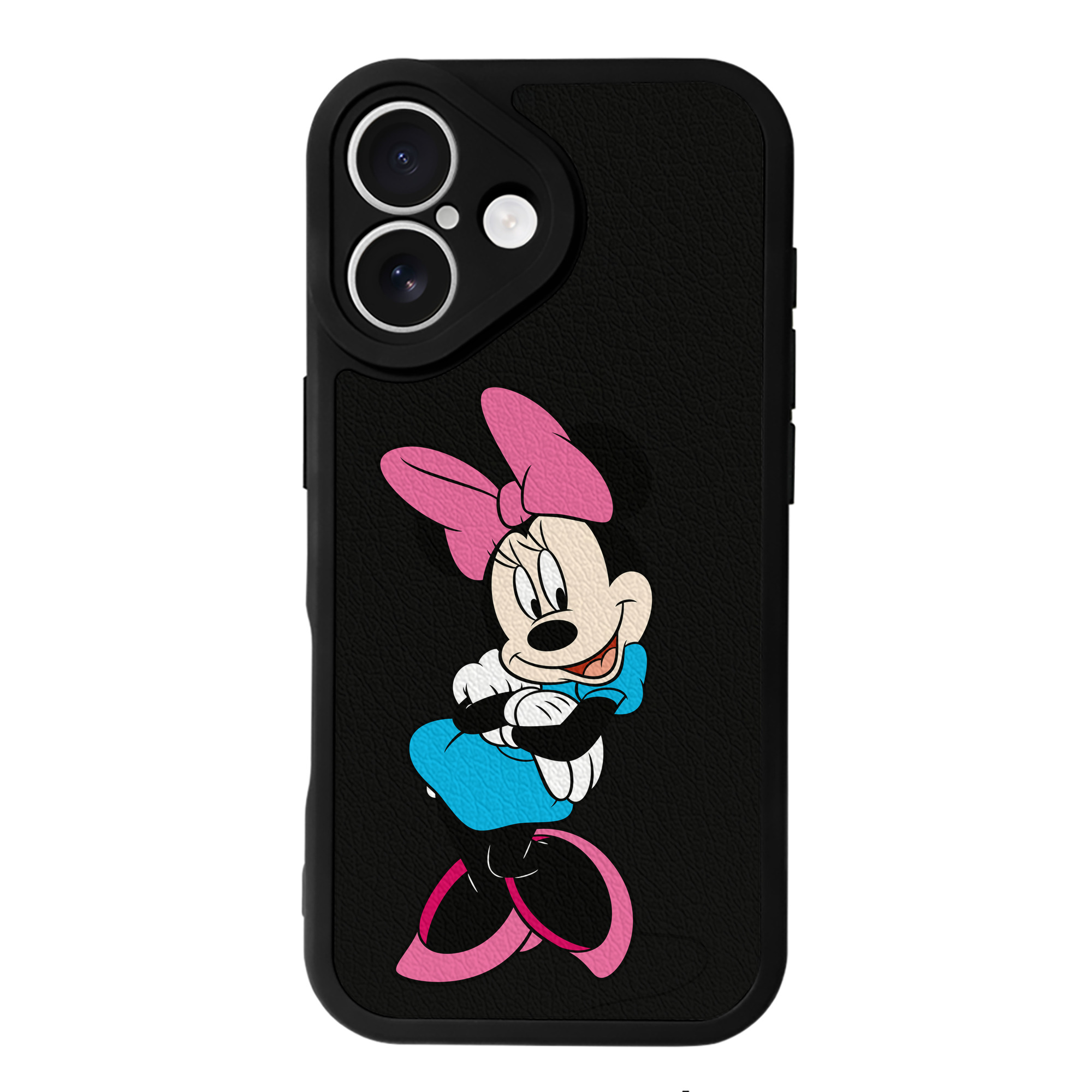 （画像用） ミッキーマウス Mickey Mouse 【iPhone 16シリーズ対応】シリコンスマホケース（レザー調） 材質：シリコン